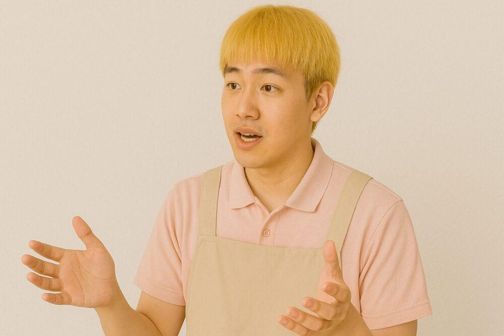 金髪の男性介護士のイメージ画像