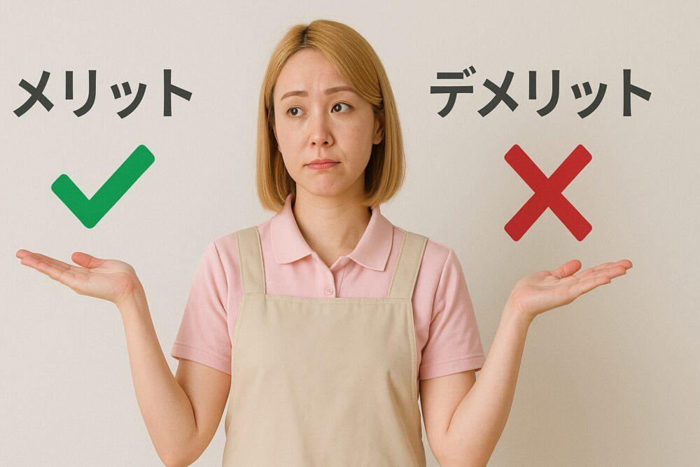 介護職が金髪で働くメリットとデメリットのイメージ画像