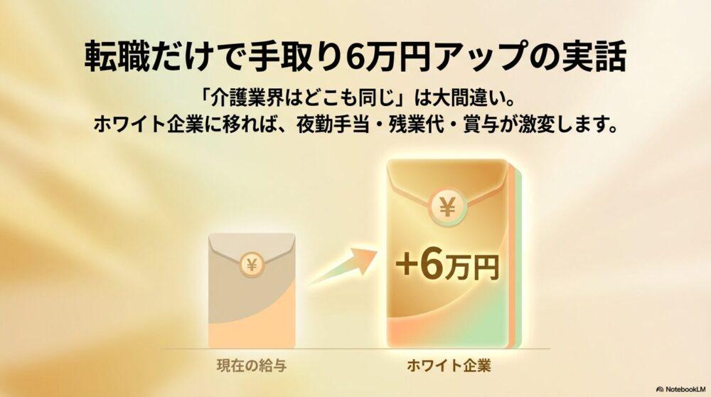 転職するだけで手取りが6万円アップした実話の図解