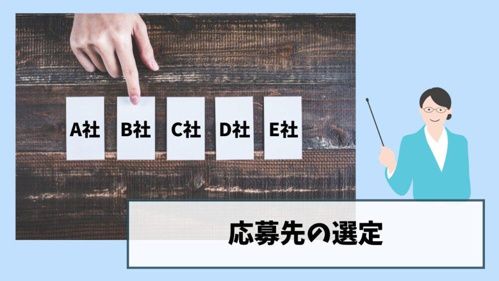 応募先の選定のイメージ画像