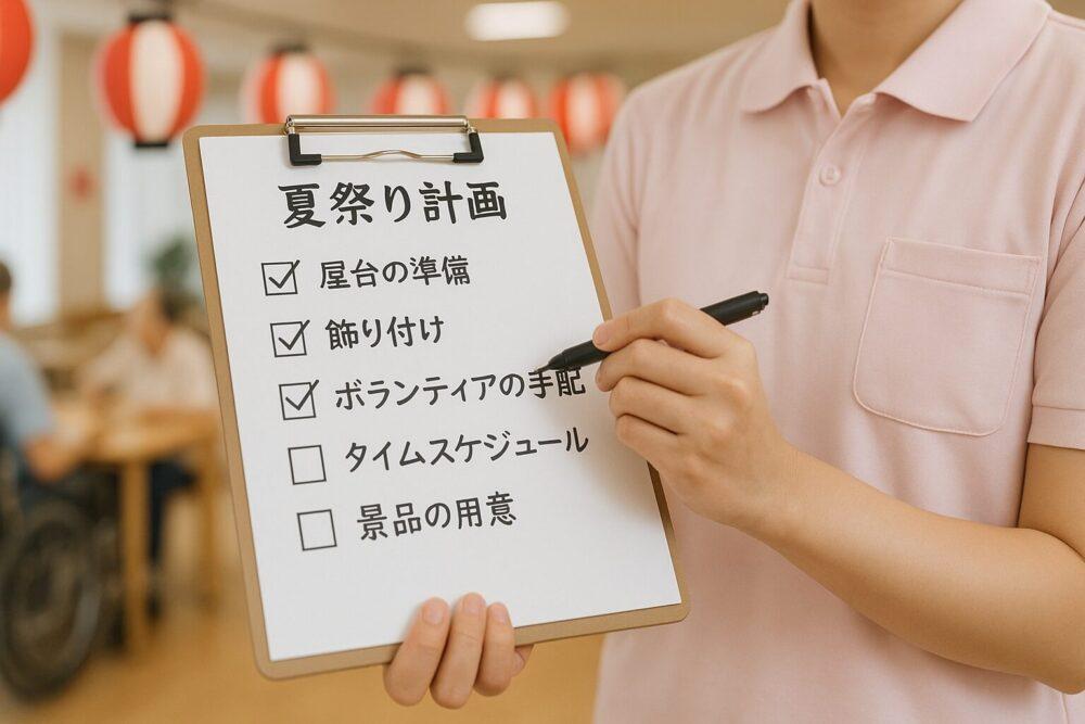 介護施設の夏祭り・安全運営のための事前チェックリスト