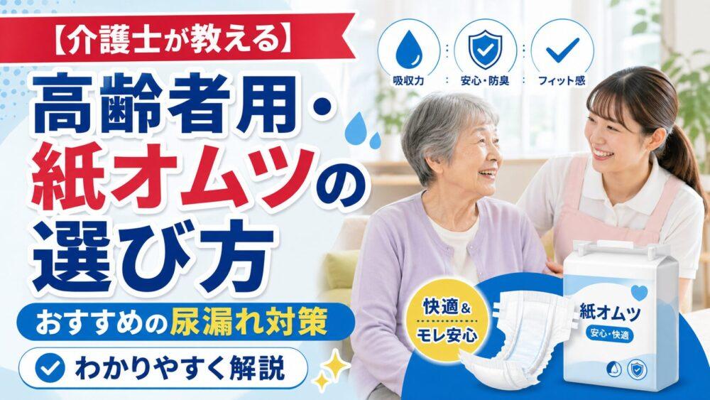 【介護士が教える】高齢者用・紙オムツの選び方｜おすすめの尿漏れ対策