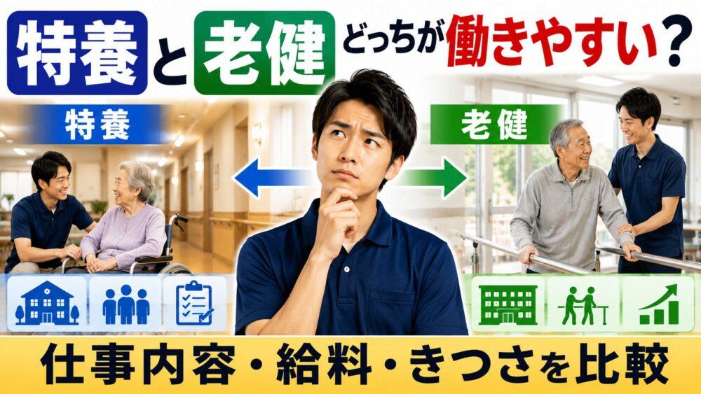 特養と老健、どっちが働きやすい？｜現役介護士が仕事内容・給料・きつさを比較