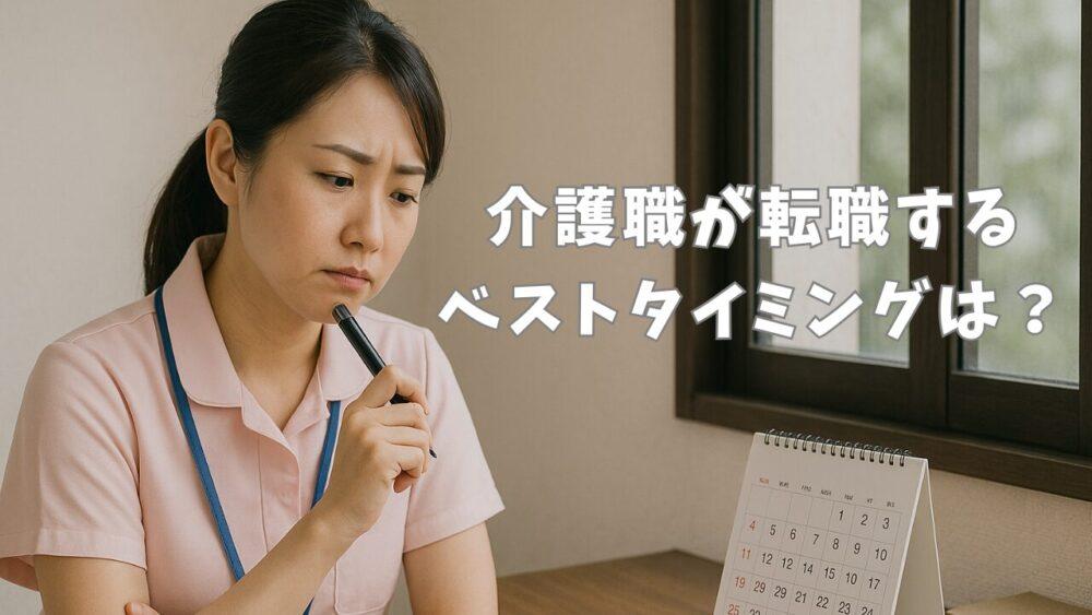 介護職が転職する「ベストタイミング」はいつ？