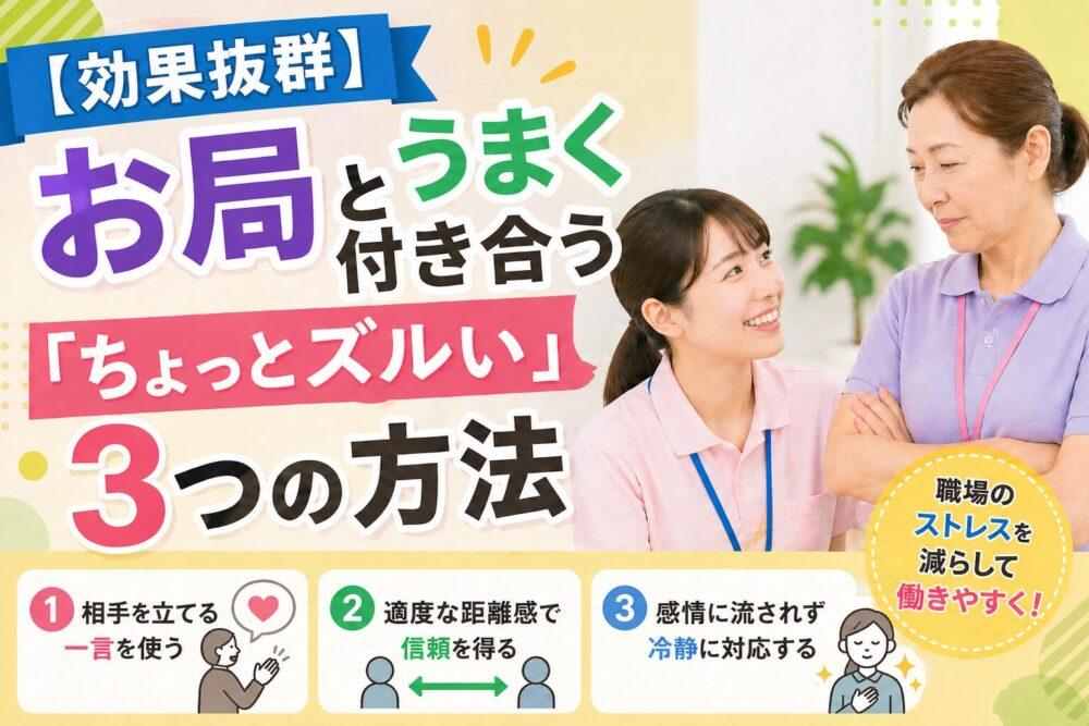 【効果抜群】お局とうまく付き合う「ちょっとズルい」3つの方法