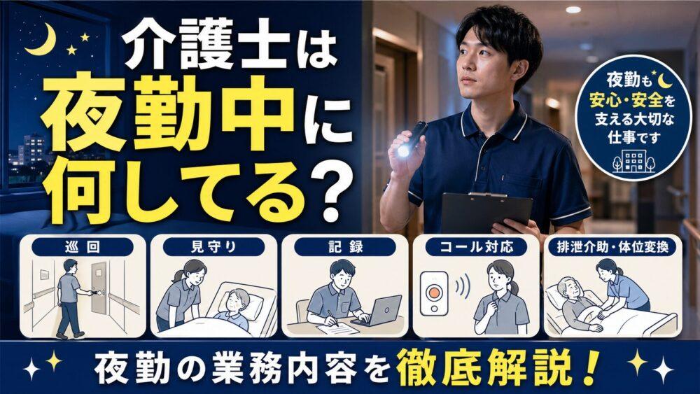 介護士は夜勤中に何してる？｜夜勤の業務内容を徹底解説！