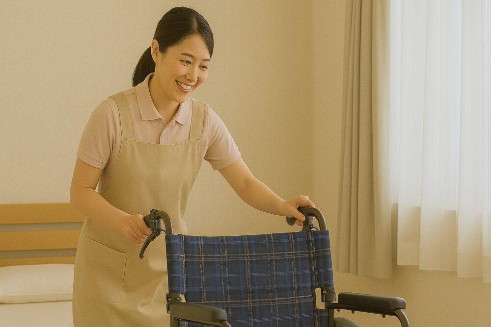 後片づけと振り返りをセットにする介護士