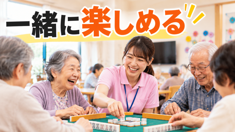 利用者さんと一緒に楽しめる
