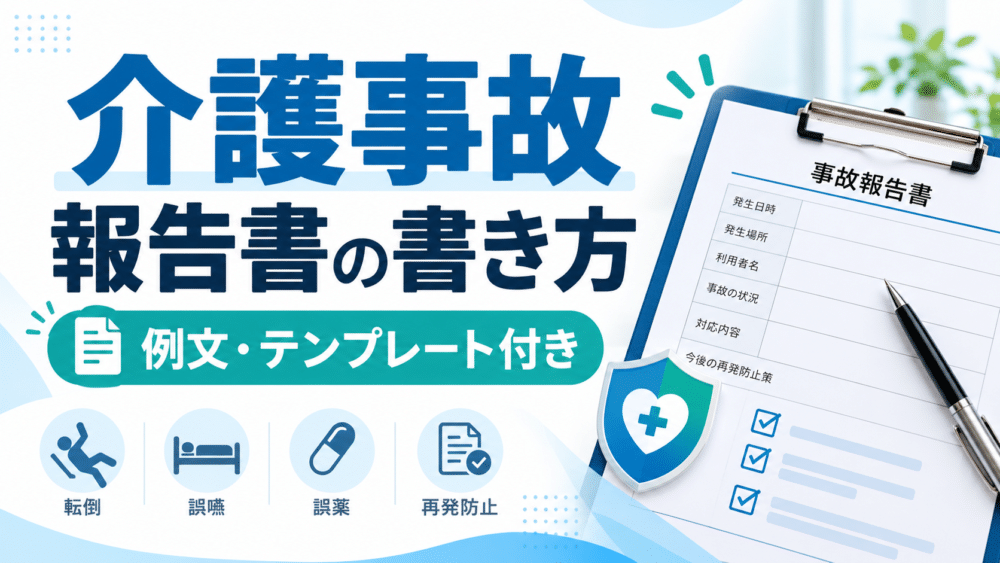 介護事故報告書の書き方と例文｜転倒・原因分析・再発防止策を解説