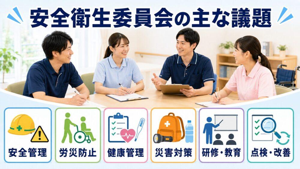 安全衛生委員会の議事録を説明する画像