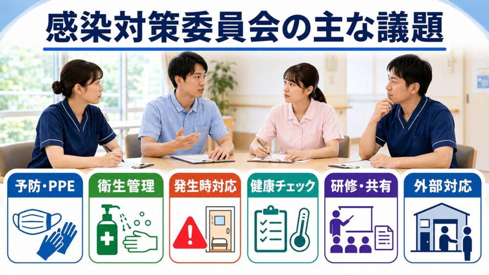 感染対策委員会の議事録を説明する画像