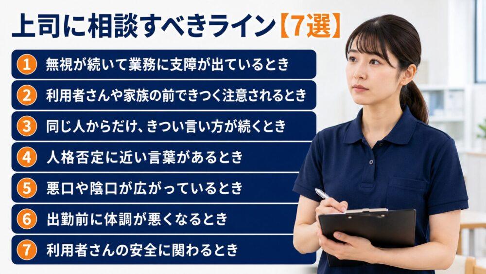 お局のことを上司に相談すべきライン【7選】を説明する画像