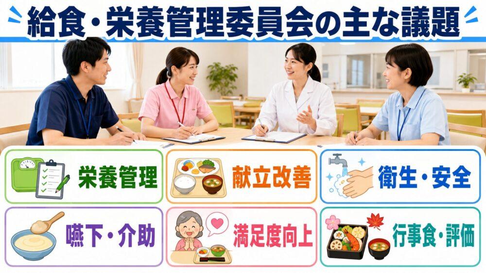 給食・栄養管理委員会の議事録を説明する画像