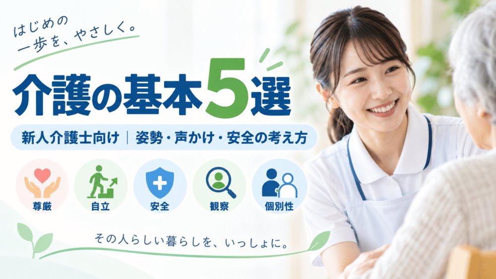 介護の基本5選｜新人介護士が最初に覚えたい姿勢・声かけ・安全の考え方
