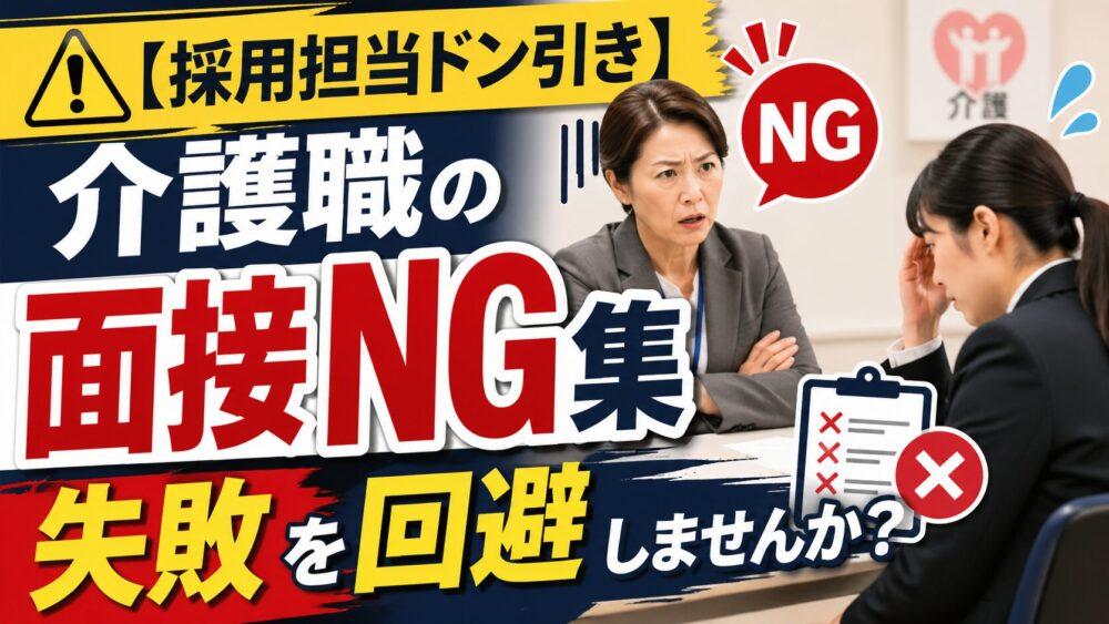 【採用担当ドン引き】介護職の面接NG集｜失敗を回避しませんか？