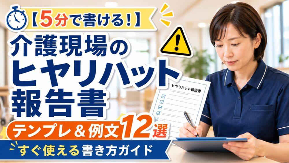 【5分で書ける！】介護現場のヒヤリハット報告書｜テンプレ＆例文12選