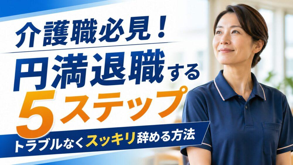 介護職必見！円満退職する5ステップ｜トラブルなくスッキリ辞める方法
