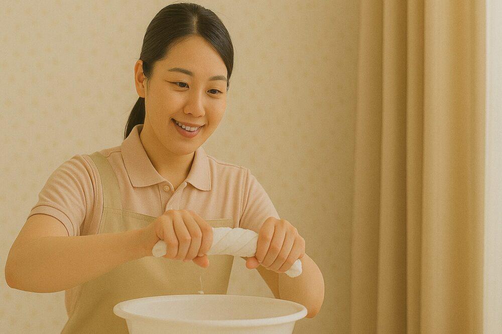 できる部分は任せ、足りない部分だけ手伝う介護士