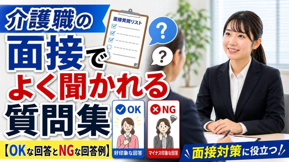 介護職の面接でよく聞かれる質問集【OKな回答とNGな回答例】