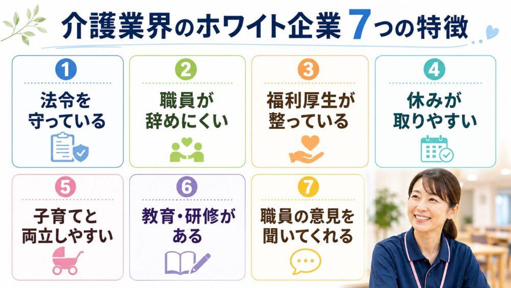 介護業界におけるホワイト企業の特徴7選
