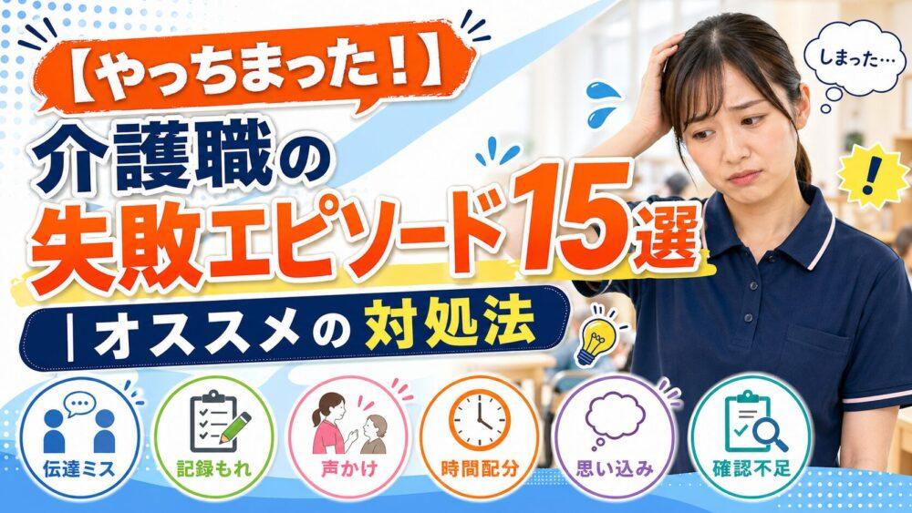 【やっちまった！】介護職の失敗エピソード15選｜オススメの対処法