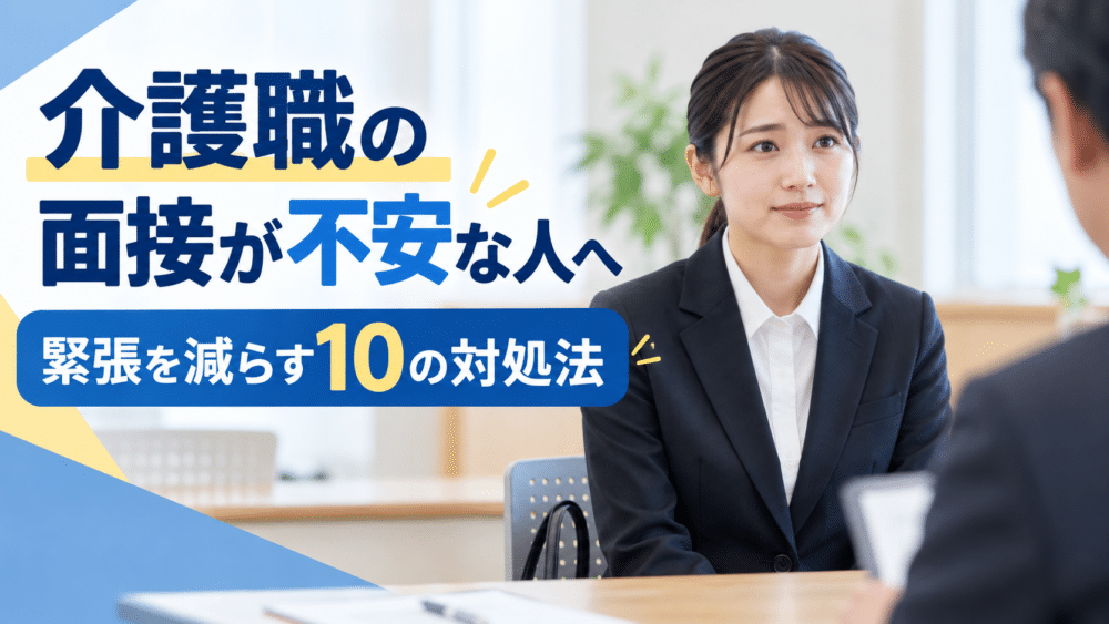 介護職の面接が不安な人へ｜緊張を減らす準備と当日の対処法10選