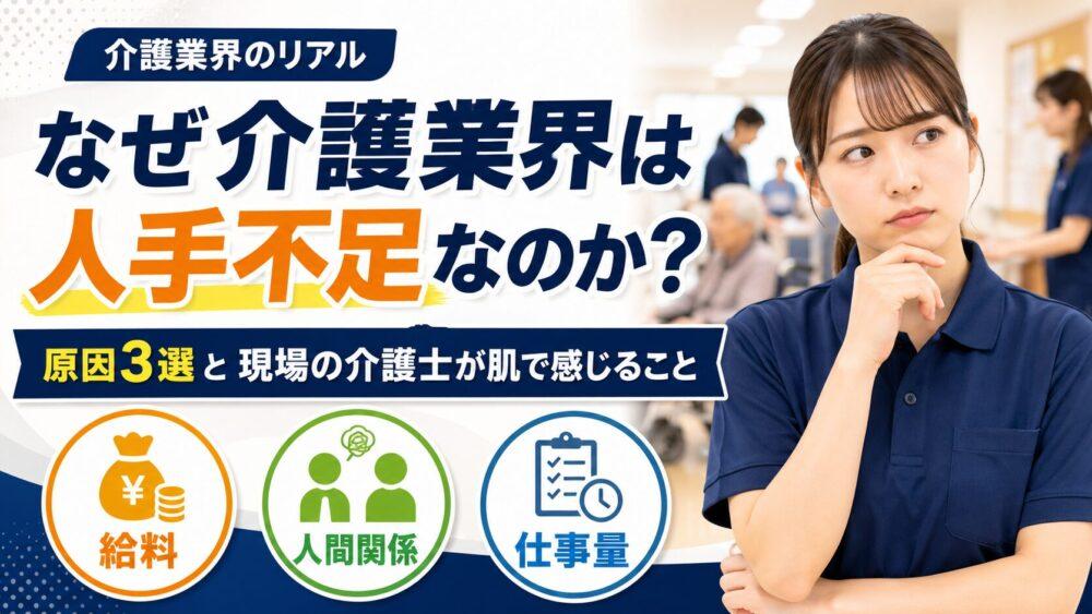 なぜ介護業界は人手不足なのか？｜原因3選と現場の介護士が肌で感じること
