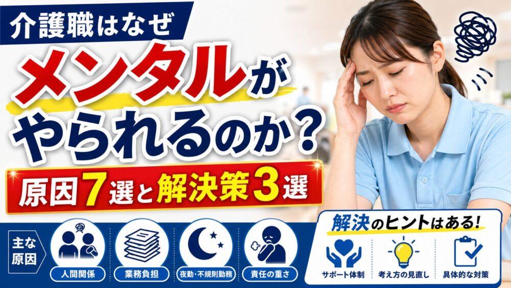介護職はなぜメンタルがやられるのか？｜原因7選と解決策3選