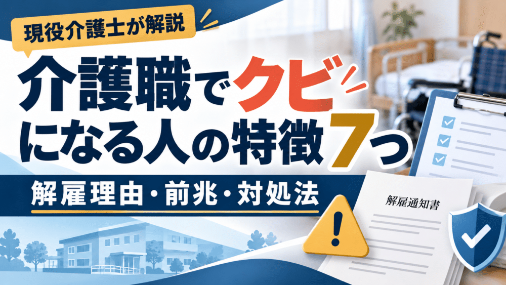 介護職でクビになる人の特徴7選｜解雇理由・前兆・対処法を現役介護士が解説