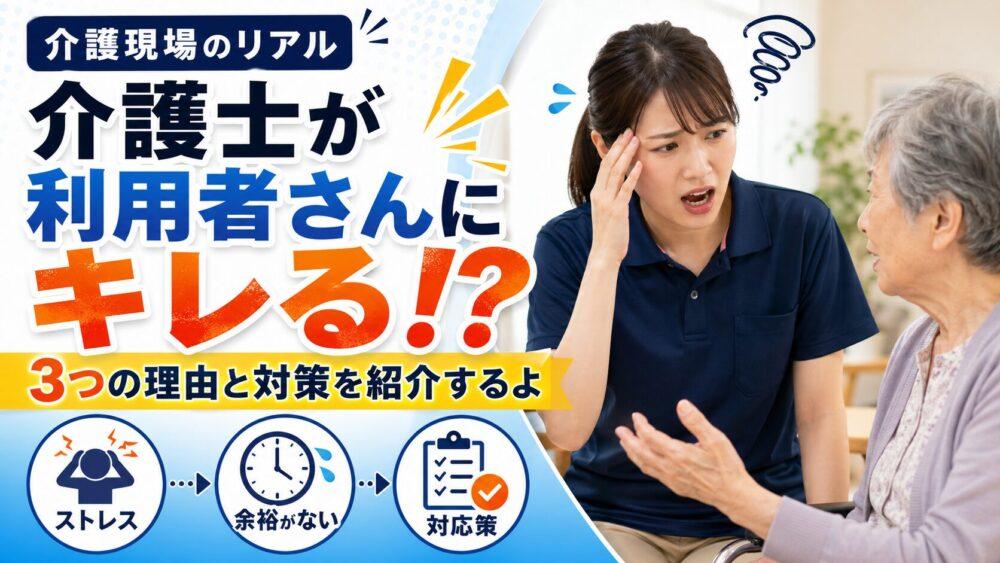 介護士が利用者さんにキレる!?｜3つの理由と対策を紹介するよ
