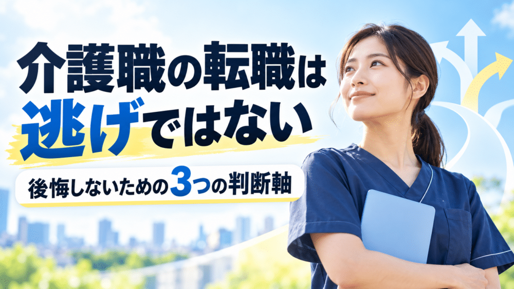 介護職の転職は逃げではない｜後悔しないための3つの判断軸