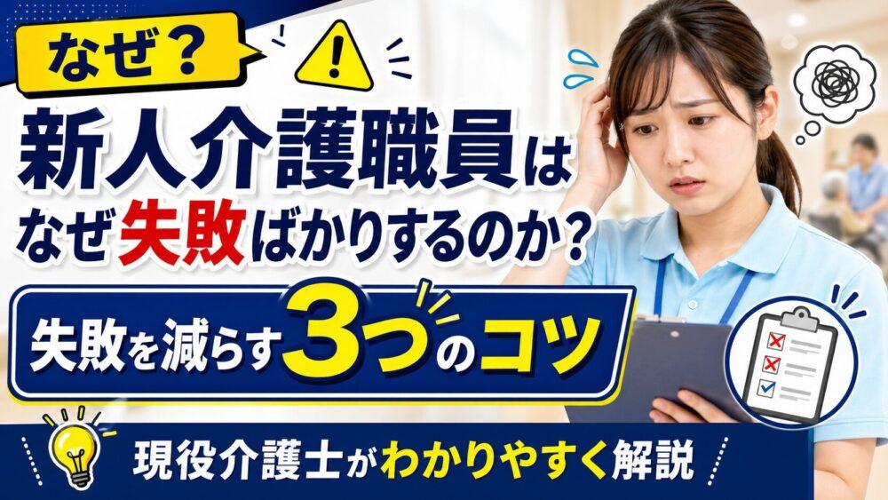 新人介護職員はなぜ失敗ばかりするのか？【失敗を減らす3つのコツ】