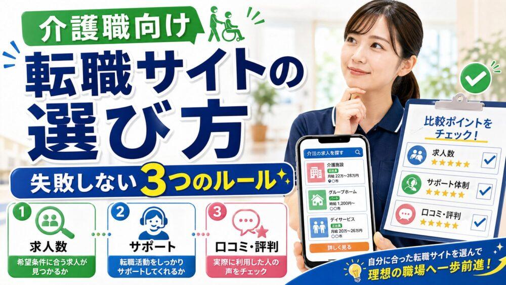 介護職向け転職サイトの選び方【失敗しない3つのルール】