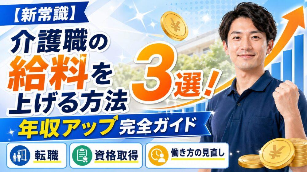 【新常識】介護職の給料を上げる方法3選！年収アップ完全ガイド