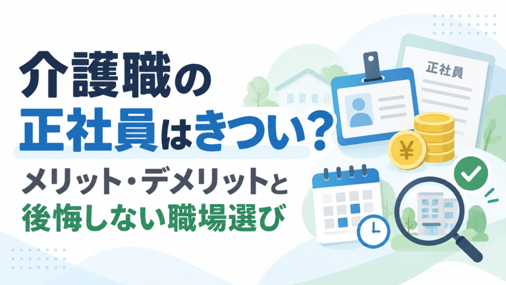 介護職の正社員はきつい?メリット・デメリットと後悔しない職場選び