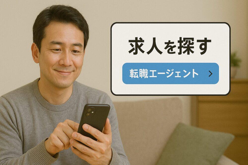 転職エージェントを利用して求人を探してる人のイメージ画像