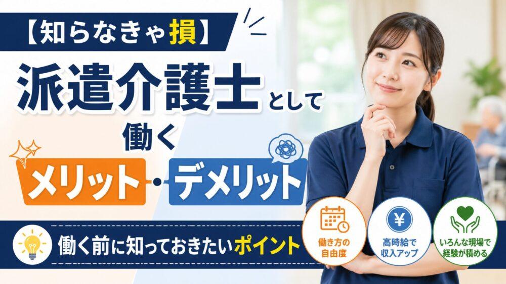 【知らなきゃ損】派遣介護士として働くメリットとデメリット