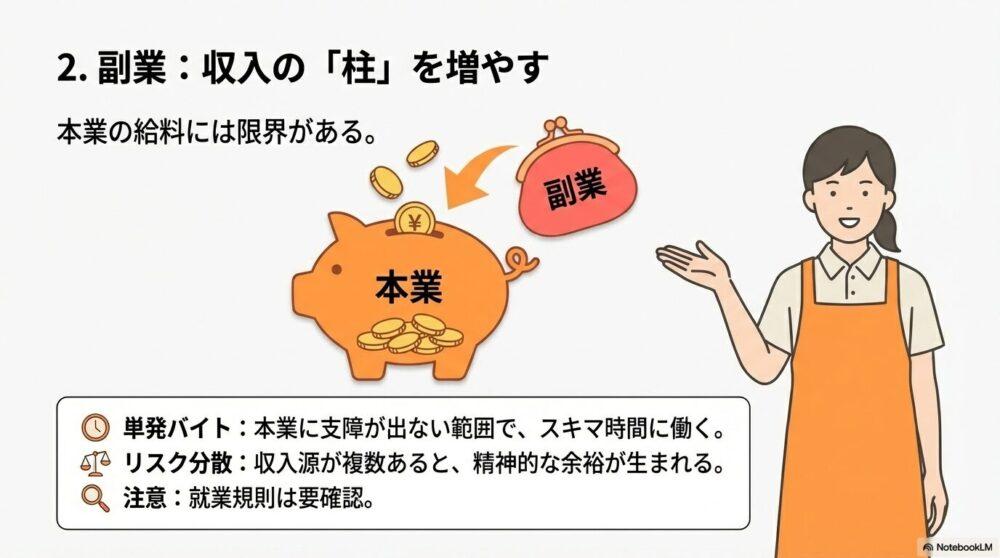 介護士の収入アップを説明する図解