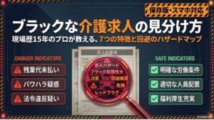 ブラックな介護求人の見分け方｜7つの特徴と回避方法を徹底解説