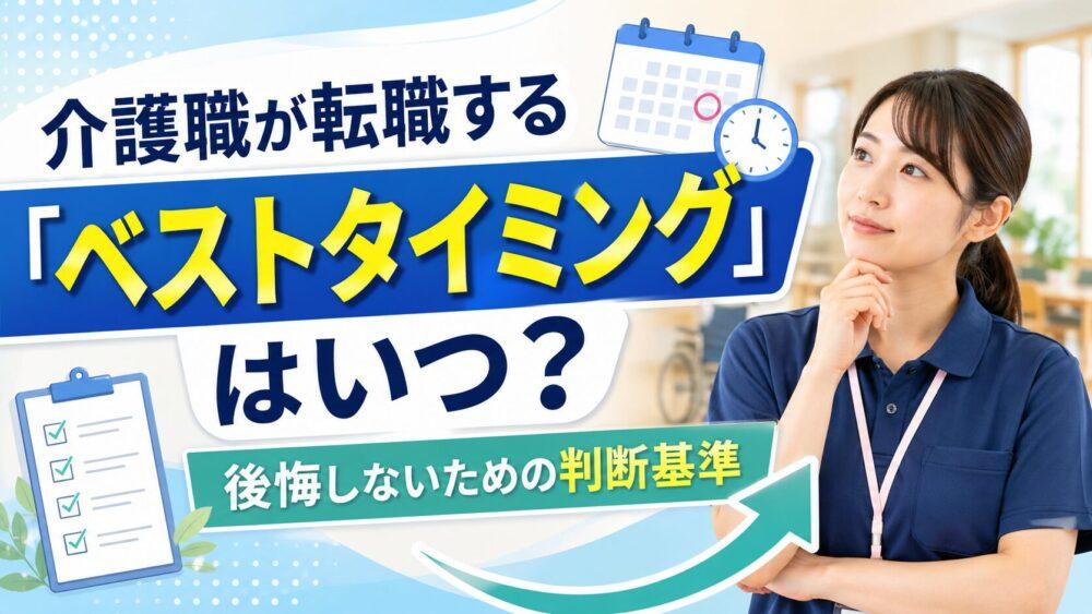 介護職が転職する「ベストタイミング」はいつ？|後悔しないための判断基準