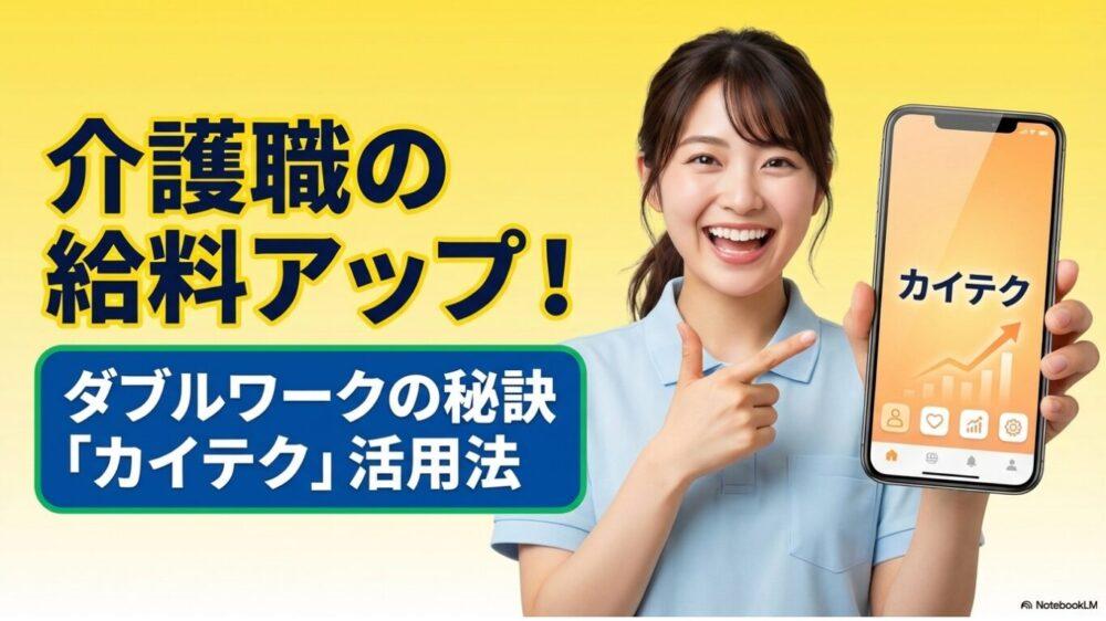 【介護職の副業】ダブルワークで給料アップの秘訣｜カイテクで単発バイト