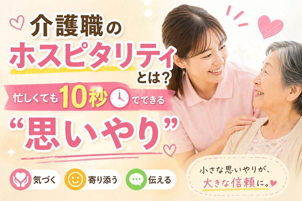 介護職のホスピタリティとは？忙しくても10秒でできる“思いやり”