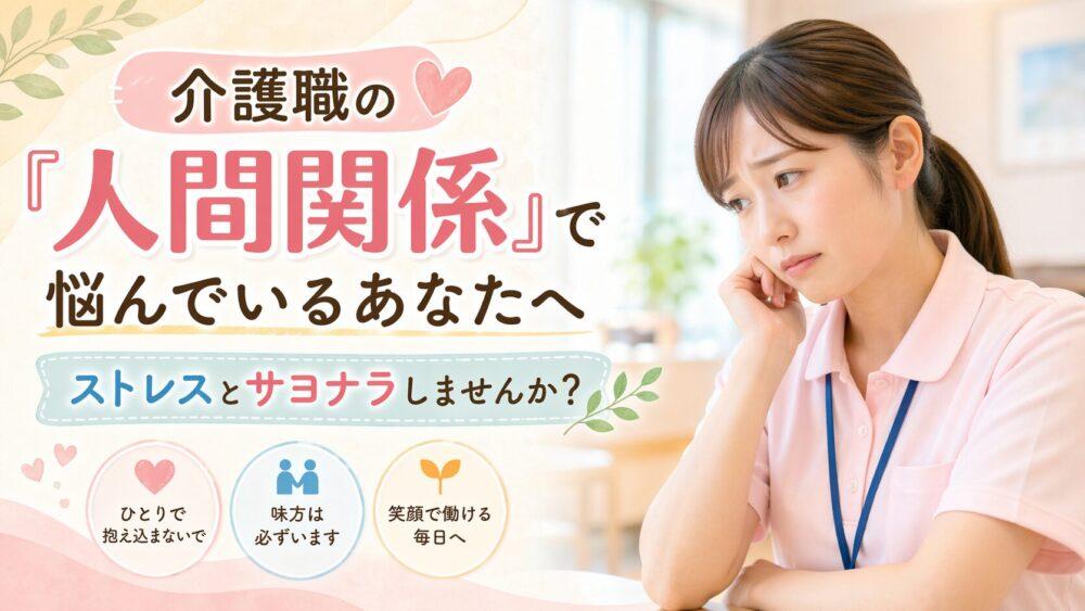 介護職の「人間関係」で悩んでいるあなたへ｜ストレスとサヨナラしませんか？