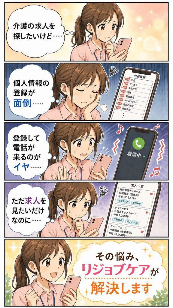 リジョブケアの特徴を説明する画像