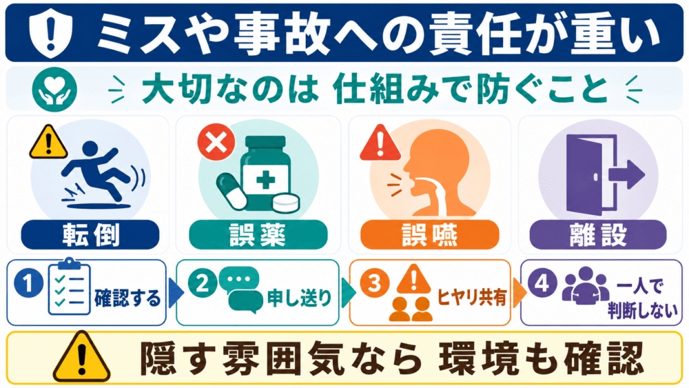 ミスや事故への責任が重いを説明する画像
