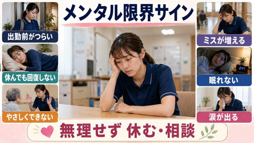 メンタルが限界に近いサインの図解