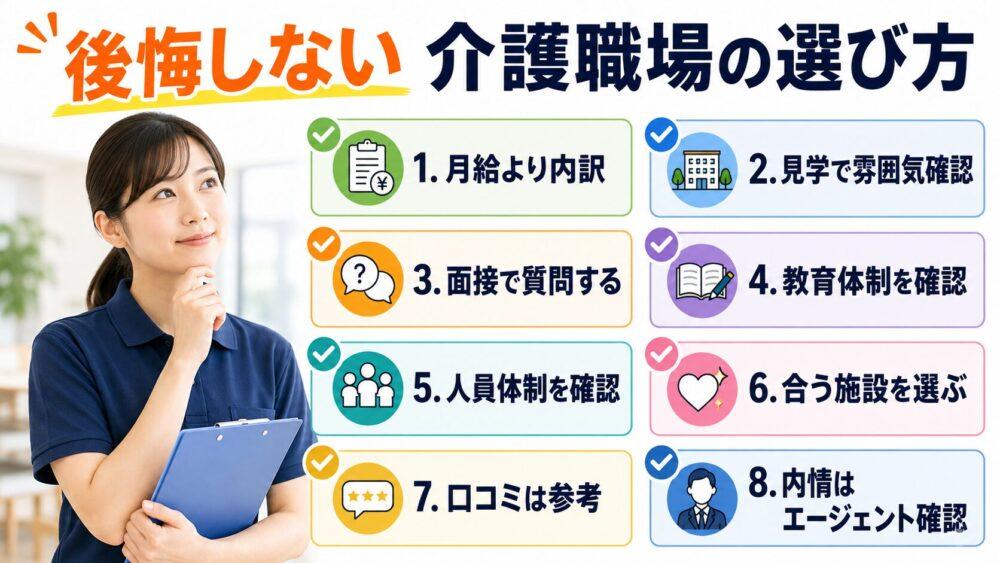 後悔しない介護職場の選び方の図解