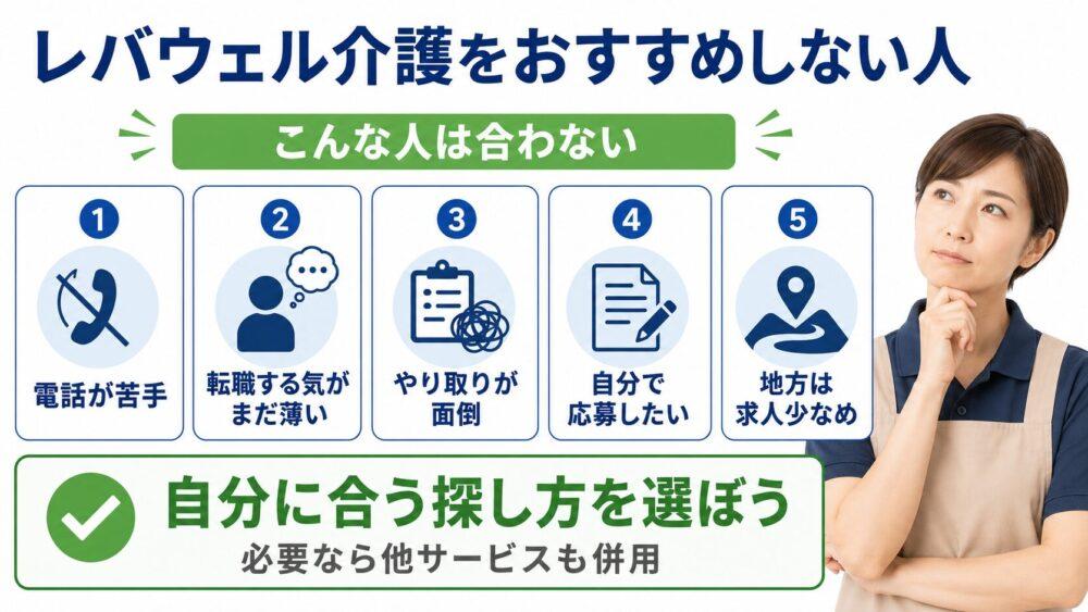 レバウェル介護をおすすめしない人の図解