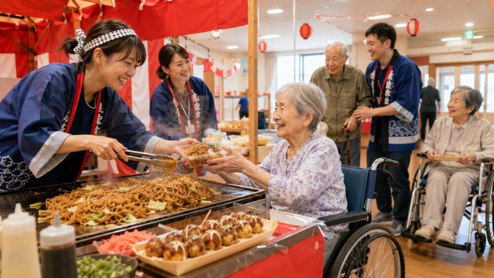 介護施設の夏祭り焼きそば・たこ焼きなど “屋台フード” 5選のイメージ画像
