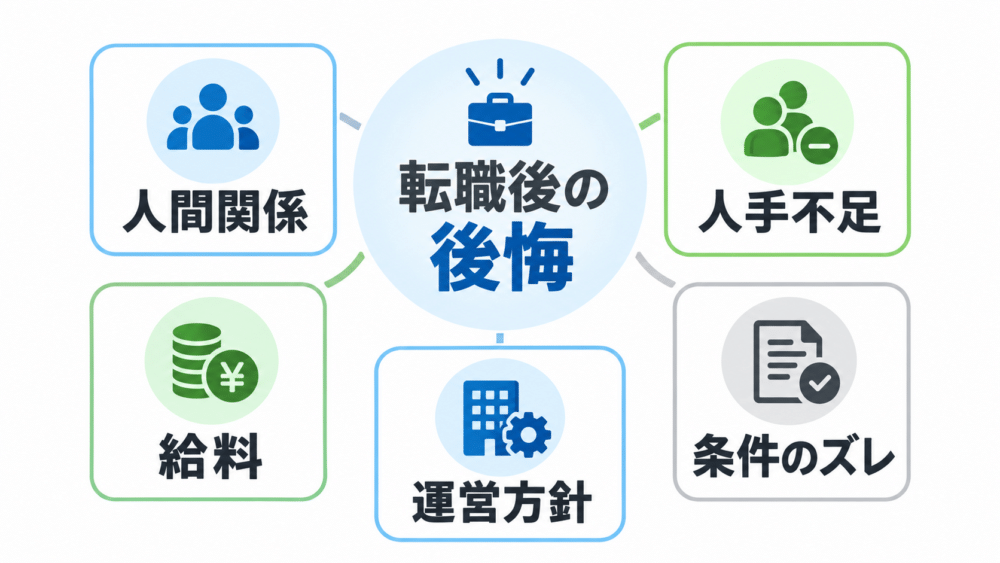 【介護職への転職で後悔しやすい5つの原因】
